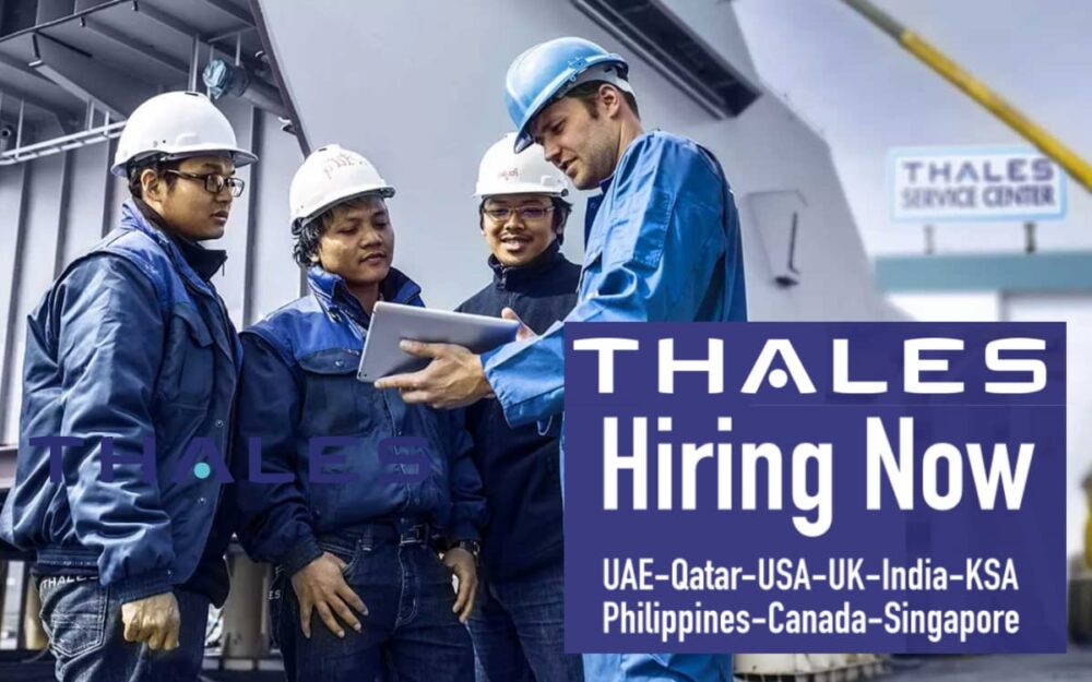 Thales Group Jobs USA, UK, India, KSA, Malaysia, Canada, Singapore