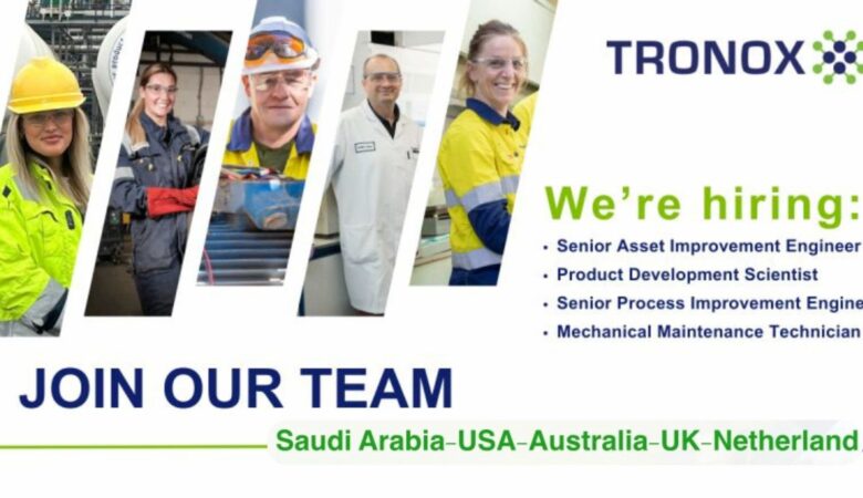 Tronox Job Vacancy: USA, Australia, UK, Netherland, KSA
