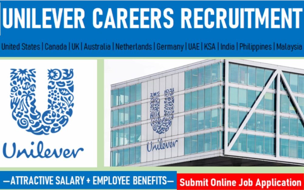 Unilever Jobs UAE, USA, UK, Malaysia, Philippines, Singapore